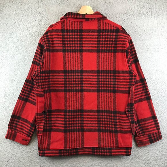 Vintage Pendleton Jacket Size Large Buffalo Plaid Wool, Woolen Mills Oregon - Picture 3 of 8